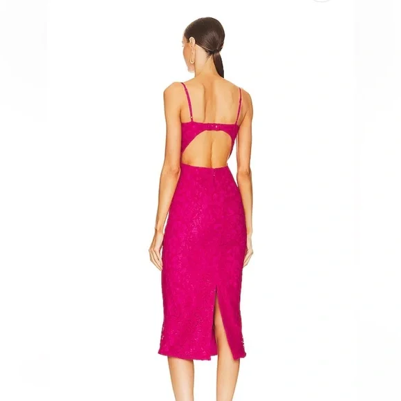 black lace summer dress Floral Lace Knit Midi Dress main image 1